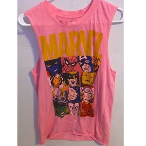 Pink Marvel Muscle Tee